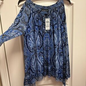 INC International Concepts cold shoulder blouse, size 1X
Brand new with tags